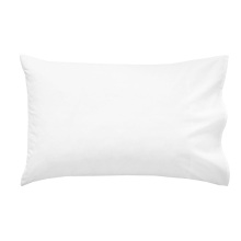 Housse de coussin imprimée blanche 100% coton